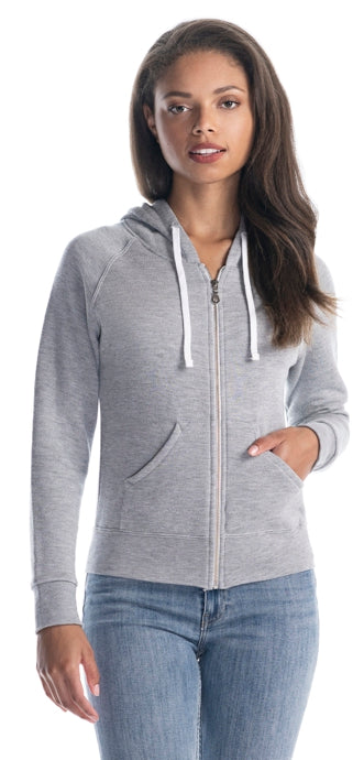 Custom Jerico Ladies Three-End Bamboo Fleece Full Zip Hooded Sweatshirt-Hoodies Canada