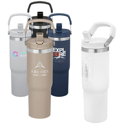 Logo 28oz Urban Peak® Pinnacle Flip Straw Tumbler