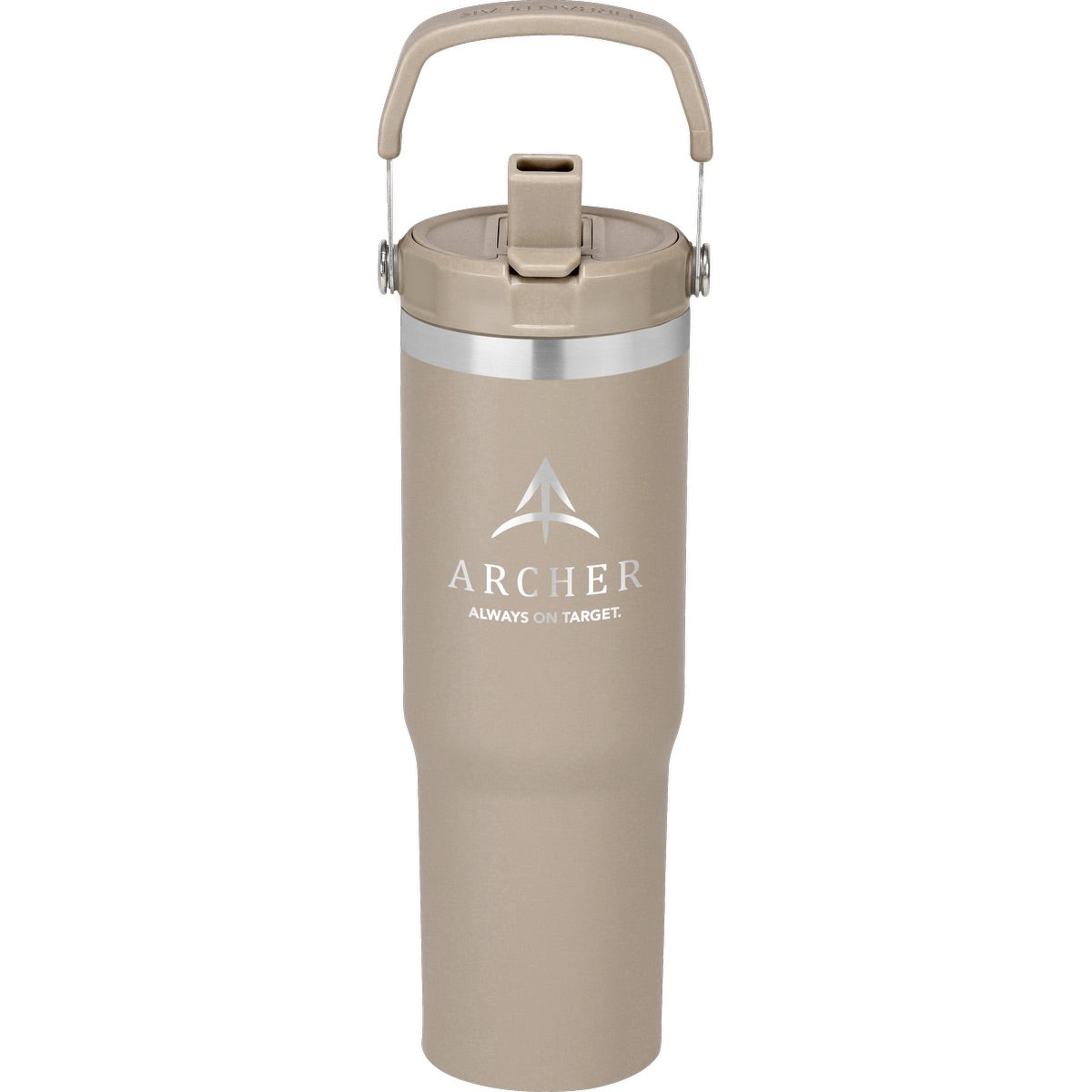 Logo 28oz Urban Peak® Pinnacle Flip Straw Tumbler