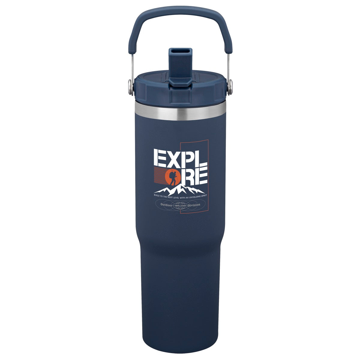 Logo 28oz Urban Peak® Pinnacle Flip Straw Tumbler