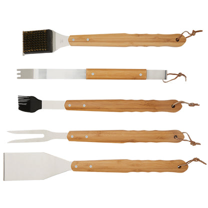Logo Home Works 5 Piece Bamboo BBQ Set