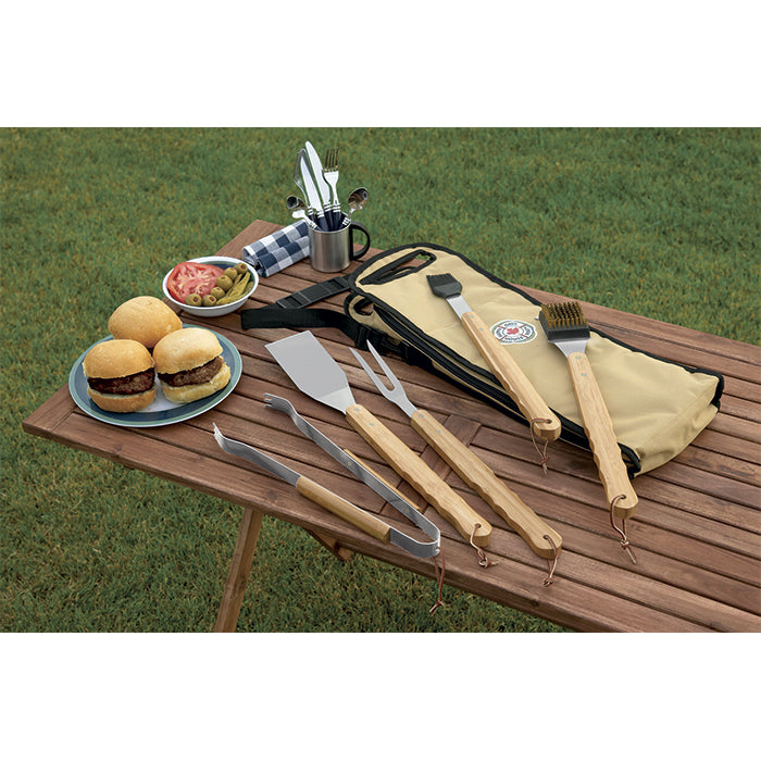 Logo Home Works 5 Piece Bamboo BBQ Set